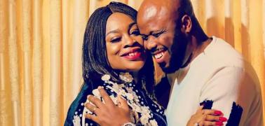 Sinach with a child after 5 years in marriage