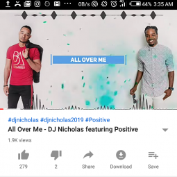 Dj Nicholas ft  Positive - All Over Me